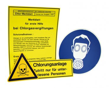 Warnschilder-Satz für Chlorgas