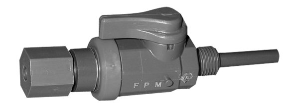 Impfventil PVC offen, mit Kugelhahn